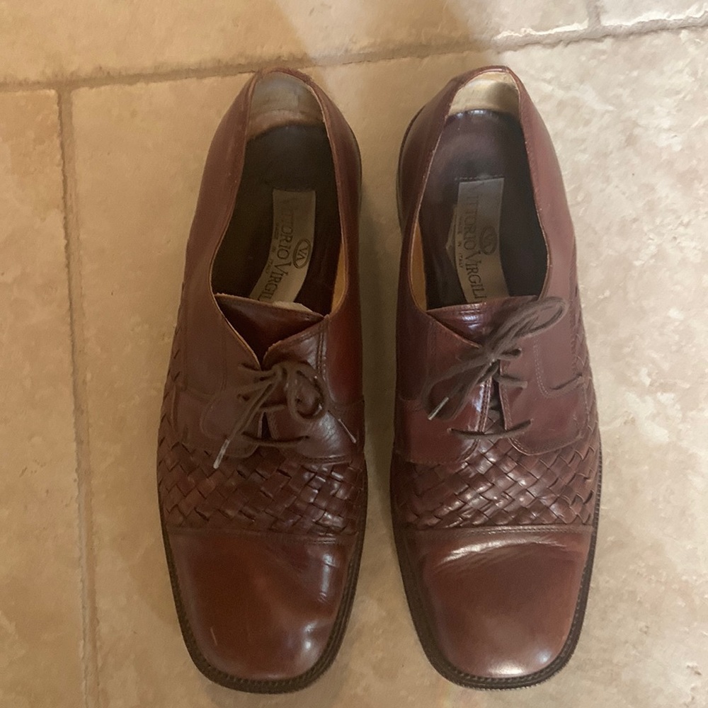 Vittorio Virgili leather shoes made in Italy. European size 43. US size 10